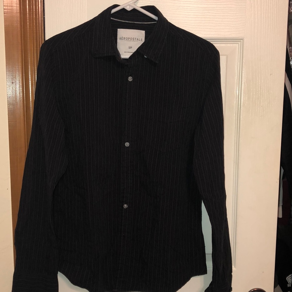 Aeropostale mens long sleeve button up shirt